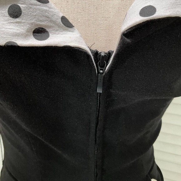 Tatyana Adrift Bettie Page S Wiggle Dress 50s Polka Dot Pinup Girl Rockabilly - Picture 7 of 14